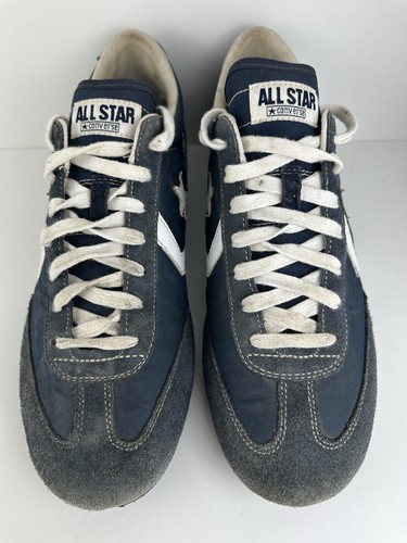 Converse Suede Shoes Mens Size US 12 Blue Leather All Star Retro M8 Athletic - Picture 2 of 9