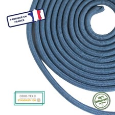 Corde tressée en coton bio couleur bleu marine