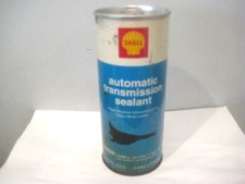 Shell Oil Can Automatic Trans Sealant 15 Oz Sealed Tab Top Gas Oil Advertising