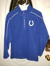 Indianapolis Colts Youth Lg 14/16 NFL Team Apparel 1/4 Zip Pullover Fleece