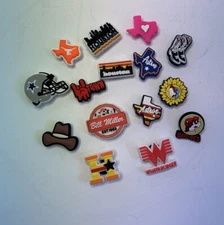 Croc Charms Jibbitz | TEXAS: Bucees Whataburger Astros Cowboys Houston Lot Of 15