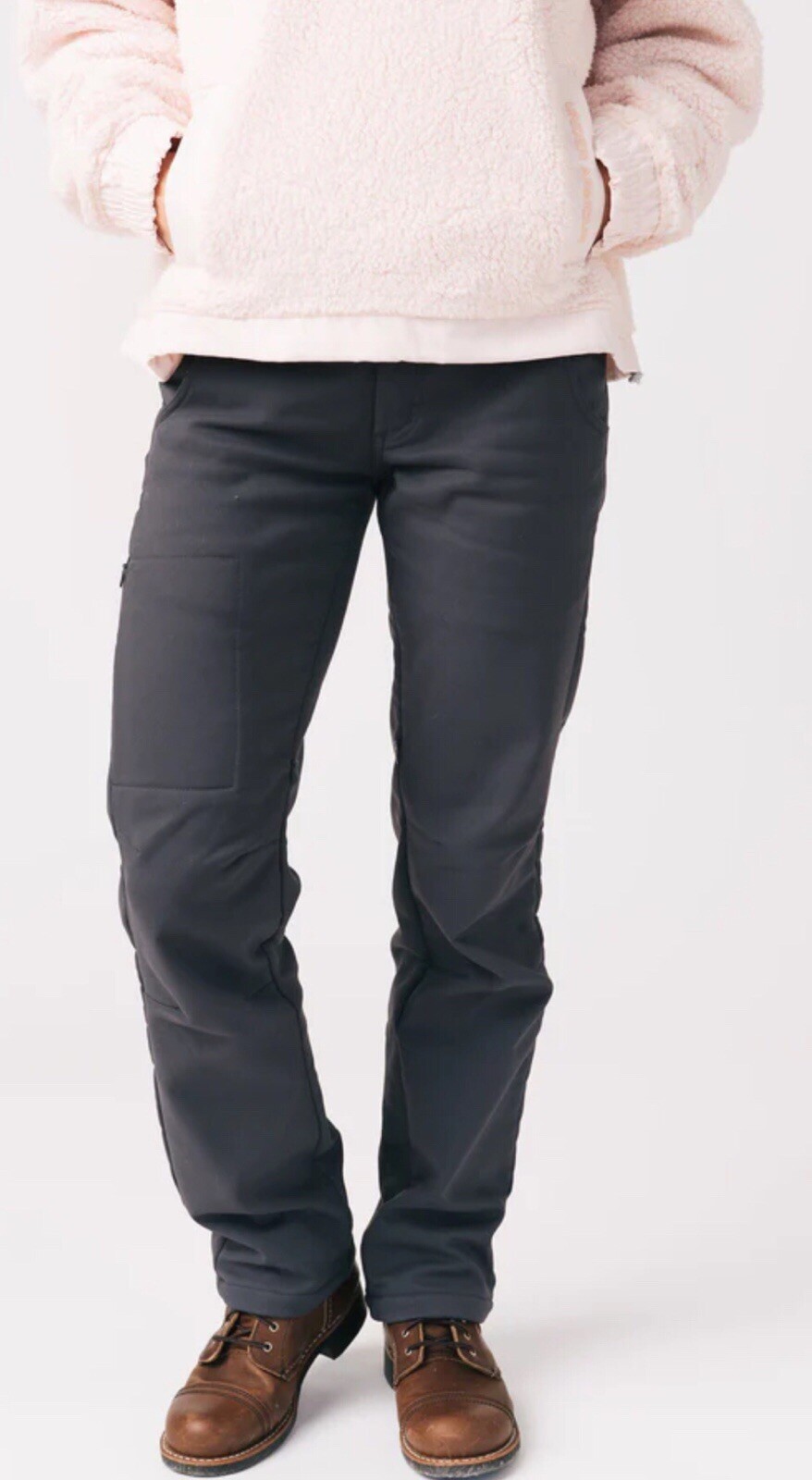 Pantaloni elasticizzati isolati foderati in pile Ketchi Sitka grigi nuovi con etichette $137 corti 30"