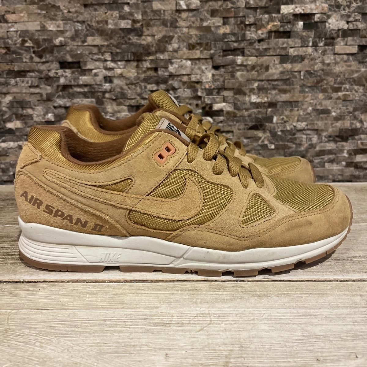 realiteit gedragen toon NIKE AIR SPAN II 2 AO1546-700 WHEAT TRAINERS SIZE 8 | eBay