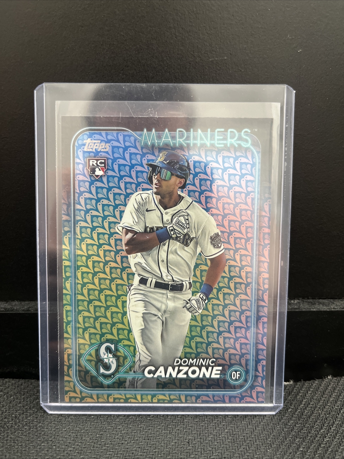 2024 Topps Series 1 #195 Dominic Canzone Holiday Foil RC Seattle Mariners