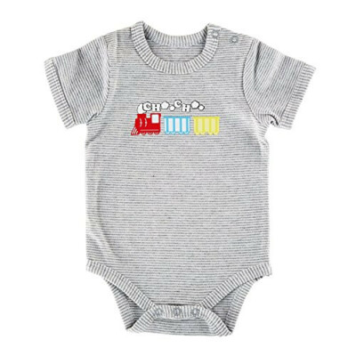 Stephan Baby Transportation Collection Gray Stripe Snapshirt-Style