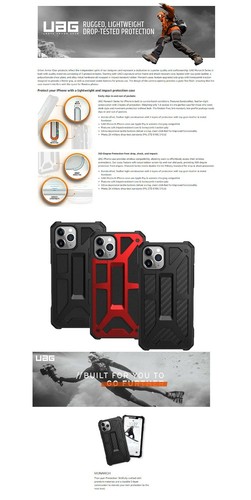UAG Monarch iPhone 12/ 12 Pro 6.1" Shockproof Rugged Slim Lightweight Tough Case - Picture 9 of 12