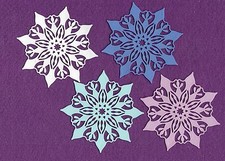 SNOWFLAKE 13 die cuts scrapbook cards