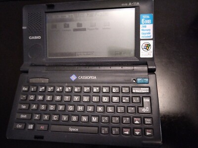 Vintage PDA Pocket Computer Casio Cassiopeia A-11A on Windows CE