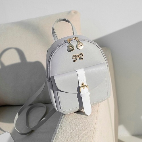 Women's Mini Backpack Luxury PU Leather Kawaii Graceful School Bags For Girls - Picture 16 of 17