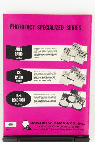 Sams Photofact Tape Recorder Series TR-101 to TR-125 *Select Volume* (Good) - Picture 19 of 44