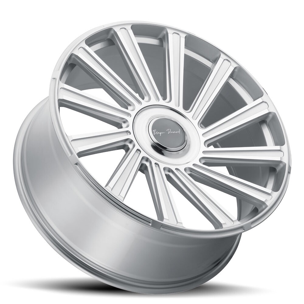 24” BD40 MACHINE SILVER WHEELS RIMS FOR ROLLS ROYCE CULLINAN PHANTOM 24X9 & 10