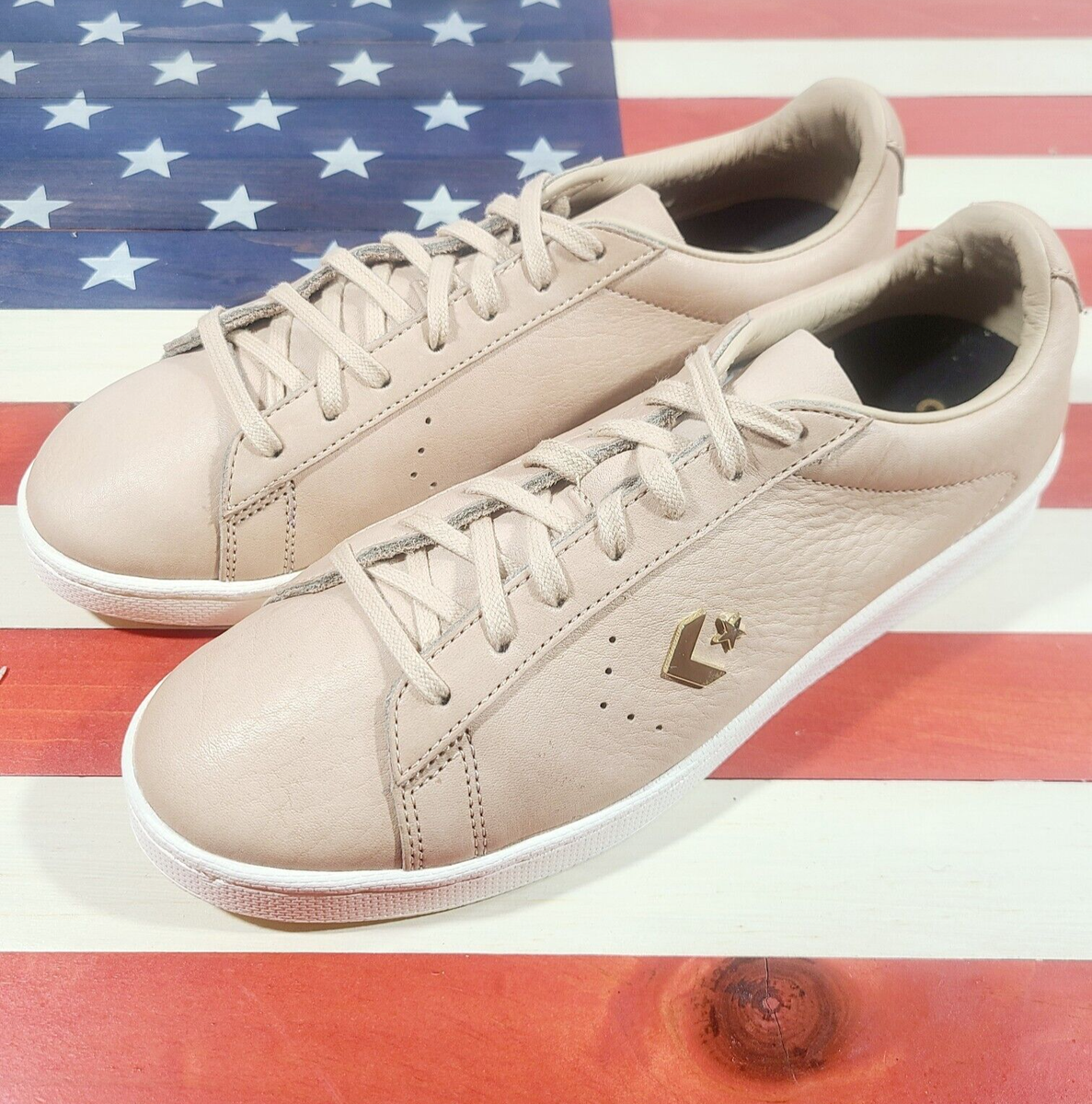 Converse Pro Leather 76 Horween Leather OX Low Hazelnut White Converse Pro Leather 76 Horween Leather OX Low Hazelnut White
