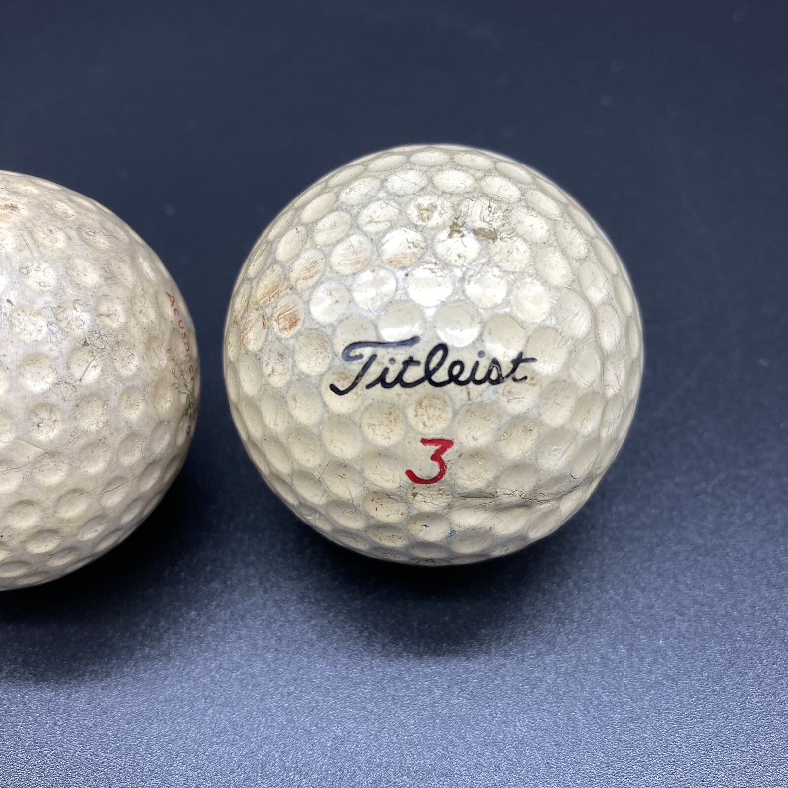 3 RARE Vintage Titleist Golf Balls, DT & RED, 1,2,3