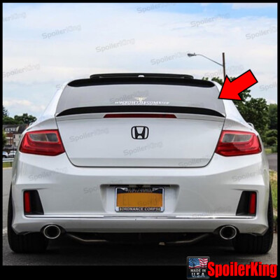 Alerón Duckbill Para Honda Accord 2023 En Adelante - SpoilerKing, Poliuretano Flexible, Color Negro Mate