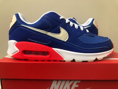 Nike Air Max 90 Blue Red White DM8316-400 Size 7-13 100% Authentic | eBay