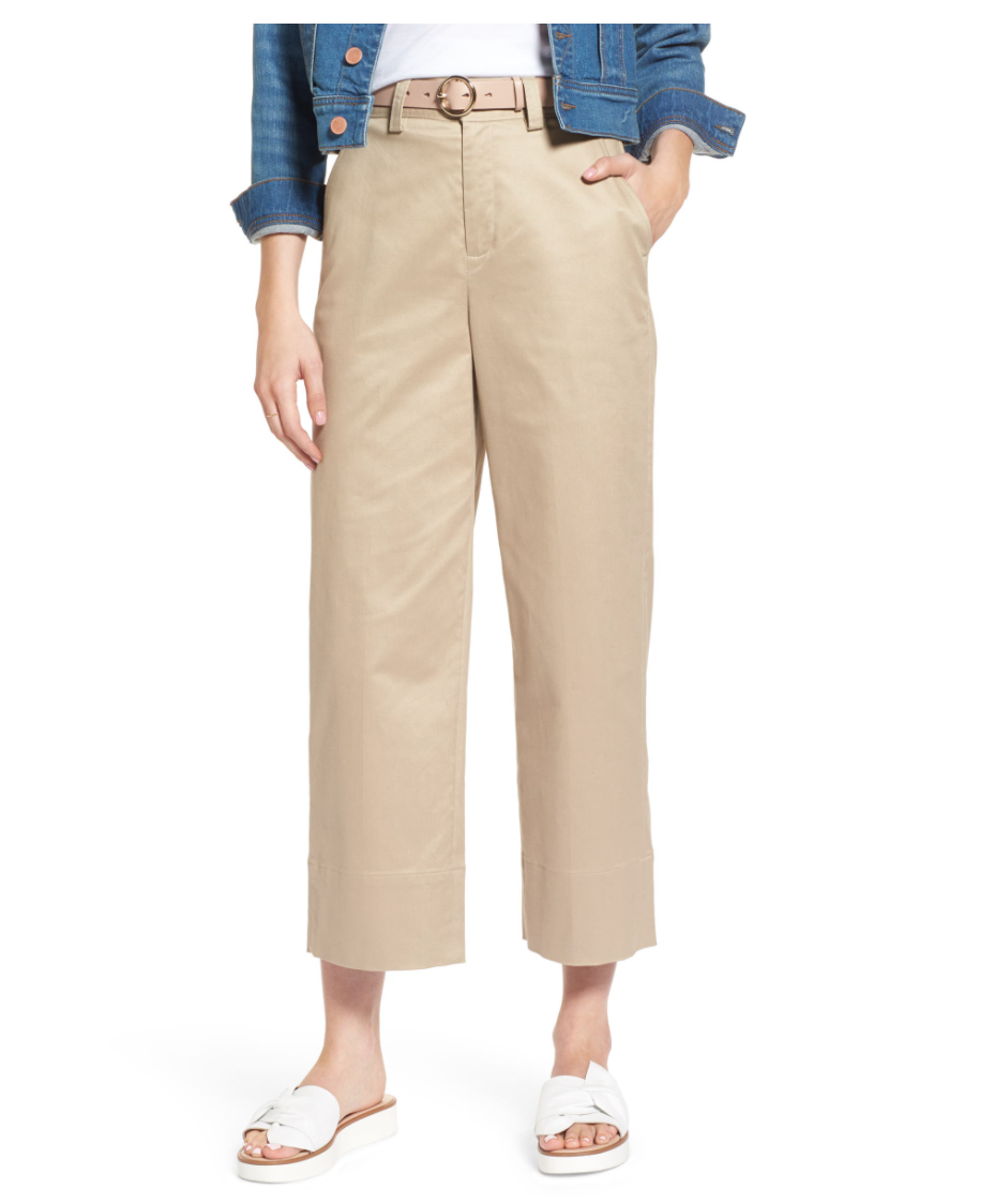 High Waisted Nordstrom Petite Pants 1901 Nordstrom Tan Khaki High