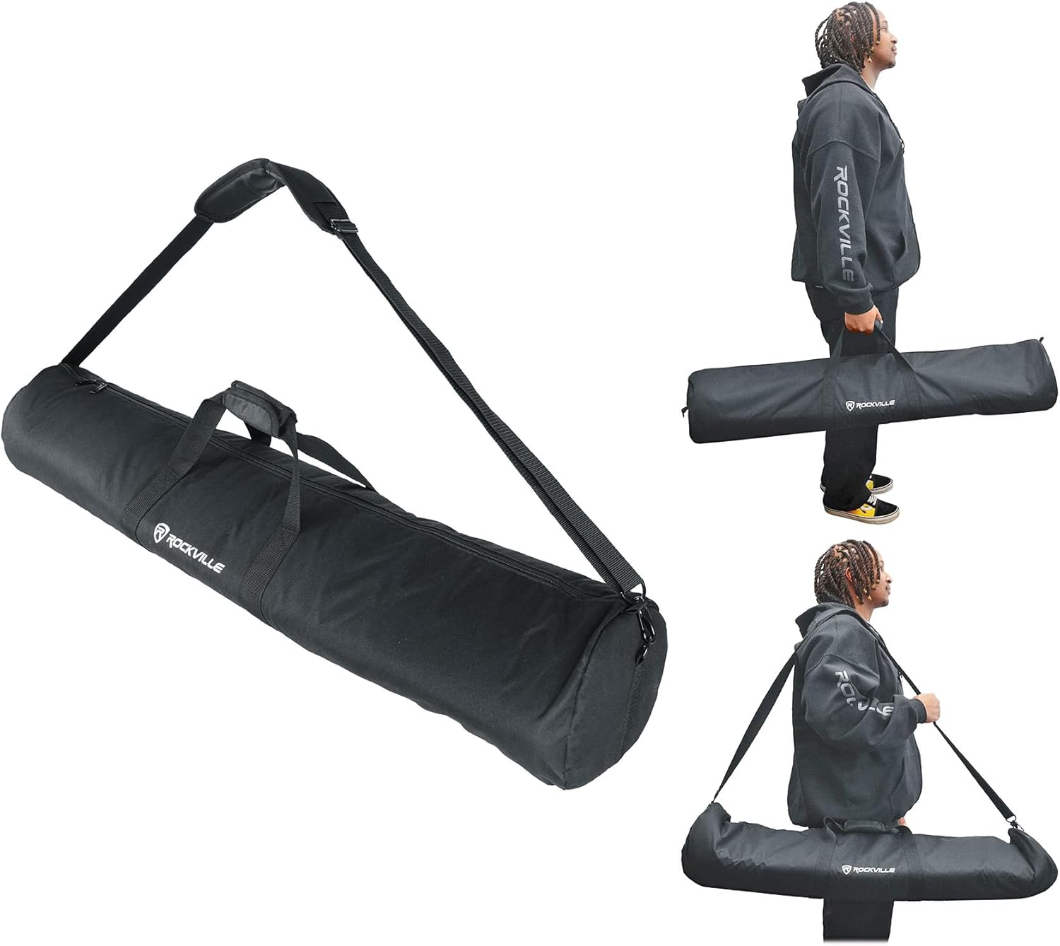 ESB2 Bag for Pair Tripod Pro DJ Speaker Stands W Foam Padding Divider