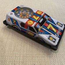 Sakai Tin Litho and Plastic Toy Car Shell 7 Racer with Spinner, 5 inch