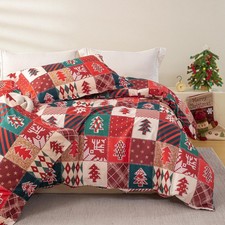 OAITE Christmas Duvet Cover Queen Size - Queen-90" x 90", Tree