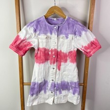 Seed Heritage Shirt Dress Girls 7 Multicolour Ombre Denim Button Front Casual