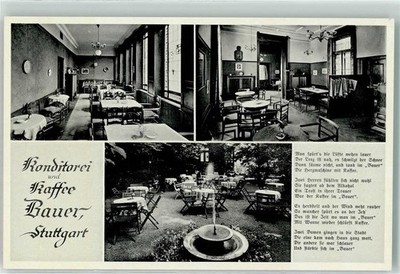 39313967 - 7000 Stuttgart Konditorei-Cafe Bauer Gaststube Veranda Garten
