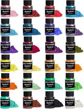 Mica Powder, 24 Colors Pearlescent Pigment Powder for Epoxy Resin, 240g Pearl...