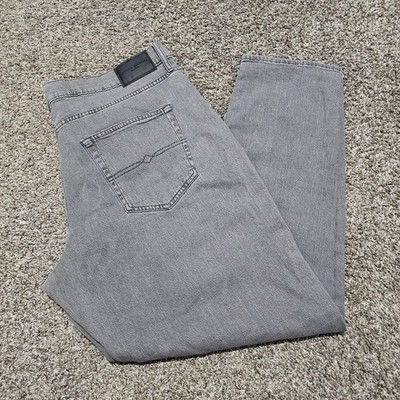 Lucky Brand Mens 410 Athletic Straight Fit Jeans 42x32 Gray Stretch Denim Pants