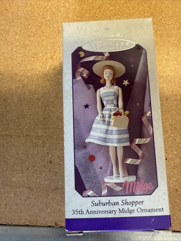 Hallmark Easter Ornament Midge Barbie Suburban Shopper 35th Anniversary 1998