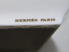 Hermes Ashtray Chain D'Ancre Platinum Cigar Plate Tray Dish 16 x 16 x 3cm USED