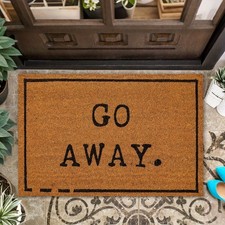 2D Go Away Humorous Welcome Doormat Anti-Slip Rubber Back Floor Mat