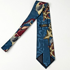 Wembley Tie Starshine Prints Made in USA Multicolor Neck Tie Shells Stars 56 x 4