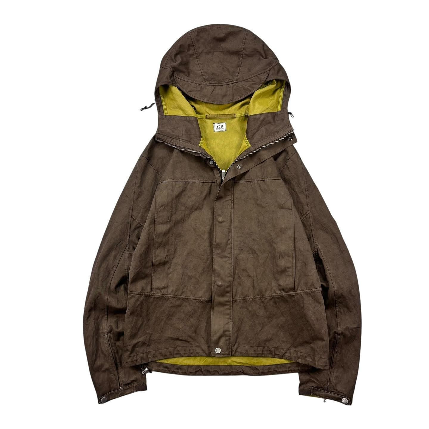 C.P. Company Vintage 90s Hooded Jacket | Olive Brown | Italy | Garment Dyed | M