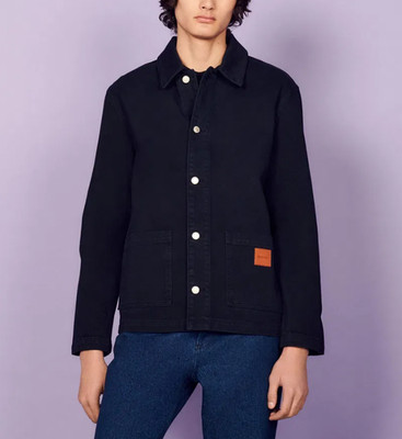 Sandro jacket dark blue size S men's 100% cotton denim jacket shpbl00615