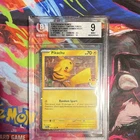 Pokemon TCG SV Temporal Forces Pikachu 051/162 Cosmos Holo Promo Eng BGS 9
