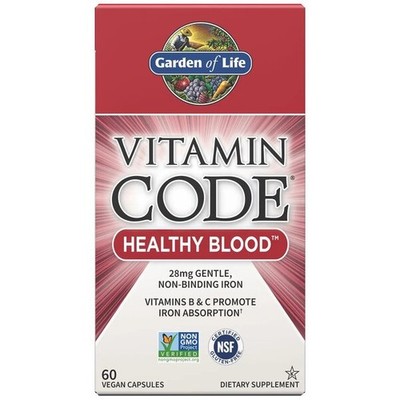 Garden of Life Vitamin Code Healthy Blood - 60 vcaps (277,67 EUR/kg)