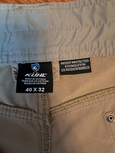 Pantalones Kuhl Radikl para Hombres 40x32 Tostado Tela Enduro Ligeros Aire Libre Senderismo - Imagen 10 de 12