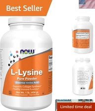 Supplements, L-Lysine Hydrochloride Powder, 1 Pound, Unflavored, , Immune Sup...
