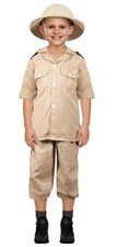 Boys COSTUME SAFARI EXPLORER Boys Zoo Keeper Outfit Jungle Fancy Dress Kids 4-12