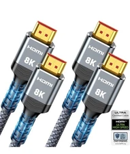 HDMI 2.1 Cable 2-Pack 6.6FT, Highwings Certified 48Gbps 4K@120Hz 8K@60Hz
