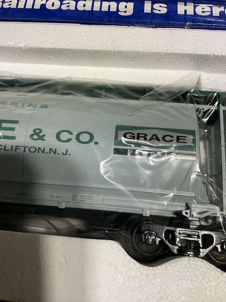 VINTAGE ATLAS ACF 3-BAY CYLINDRICAL HOPPER W.R. GRACE & CO. SHPX 60904 NIB - Image 4 of 4