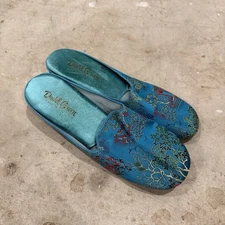 Vintage Rare Daniel Green Colorful Women's Slipper Sandals Closed Toe 7