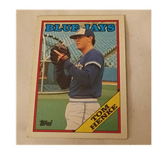 Topps 1988 Tom Henke #220 Toronto Blue Jays Baseball Card Base Set MLB