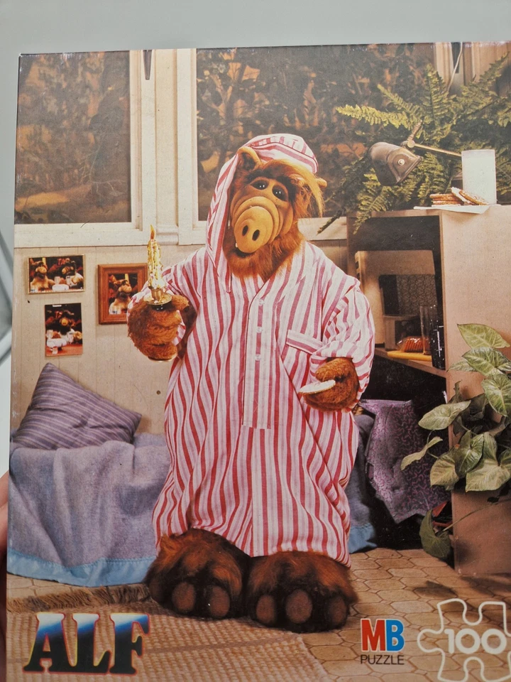 ⚡Alf Schlafanzug 100 Teile MB Puzzle 1988 80er Vintage Vollständig selten ⚡ - Bild 4 von 4