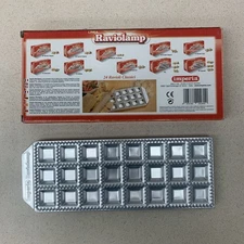 Vintage Raviolamp 24 Ravioli Chef Mold Maker Metal Kitchen Tool Made in Italy