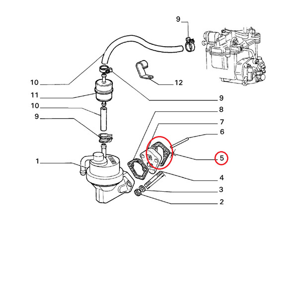 Dichtung Kraftstoffpumpe Fiat Uno - Lancia Delta Original 7739778-image