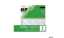 HDX 20 x 20 x 1 in. Standard Pleated Furnace Air Filter FPR 5, MERV 8 1-Pack