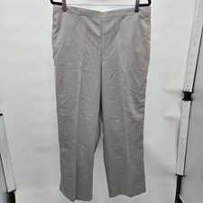 Alfred Dunner Pull On Pants Proportioned Medium Pearl Grey Sz 18 New With Tags