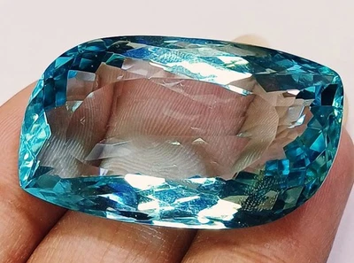 RICHGEMS2018 Pierre Précieuse Loose Aquamarine 69,60 Ct Forme Fantaisie Avec Certificat
