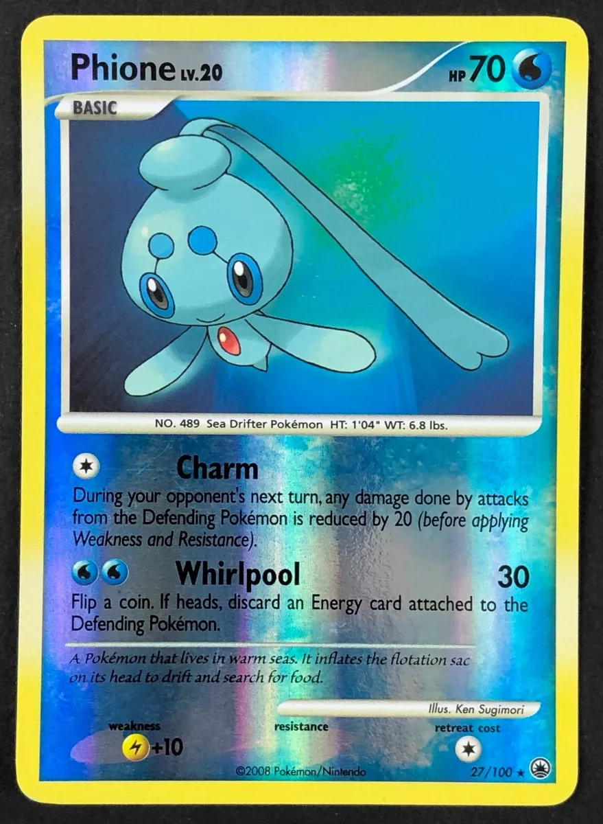 Pokemon Basic 2008 Phione Holographic Card Gift for Him Gift