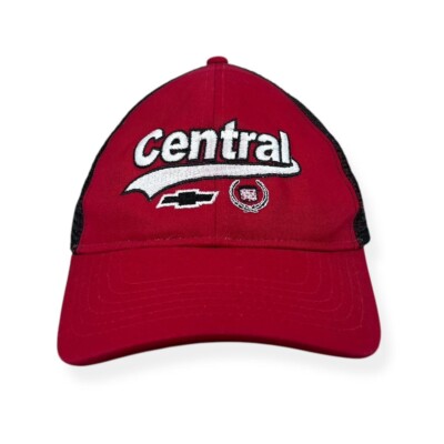 Vintage Chevrolet ''Central'' Embroidered Spellout Mesh Trucker Baseball Cap
